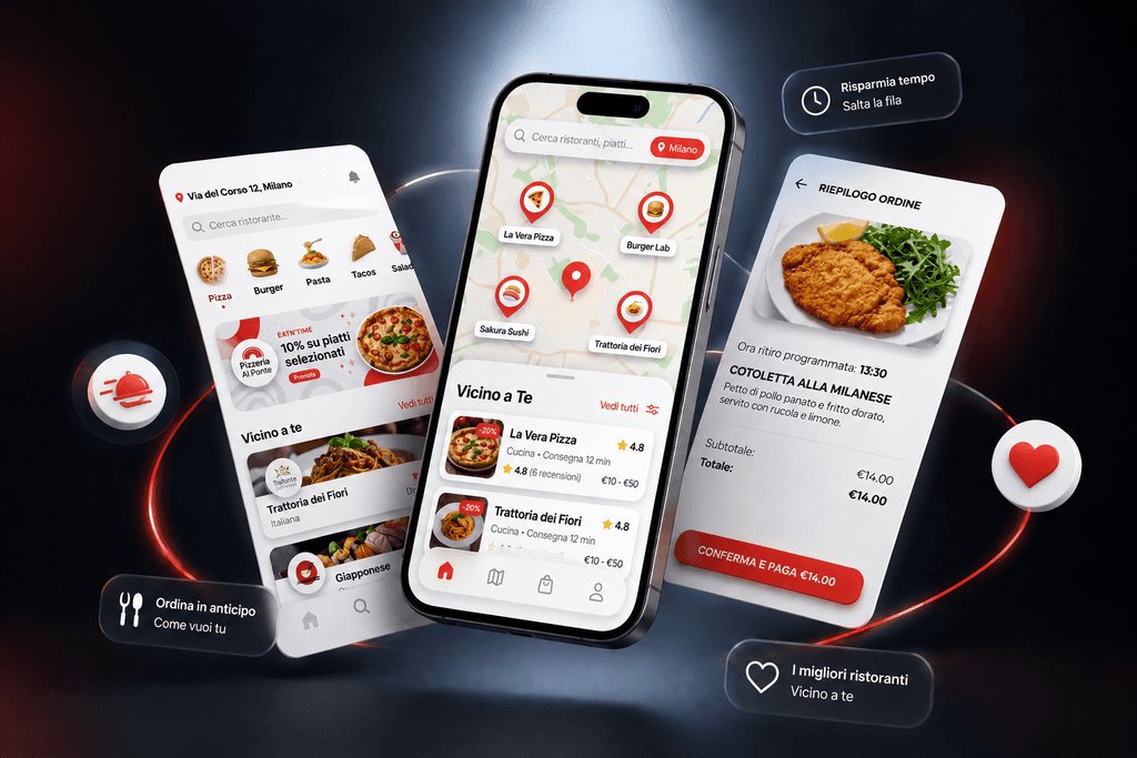 L’app e il menu digitale EATN’TIME nell’immagine del sito originale